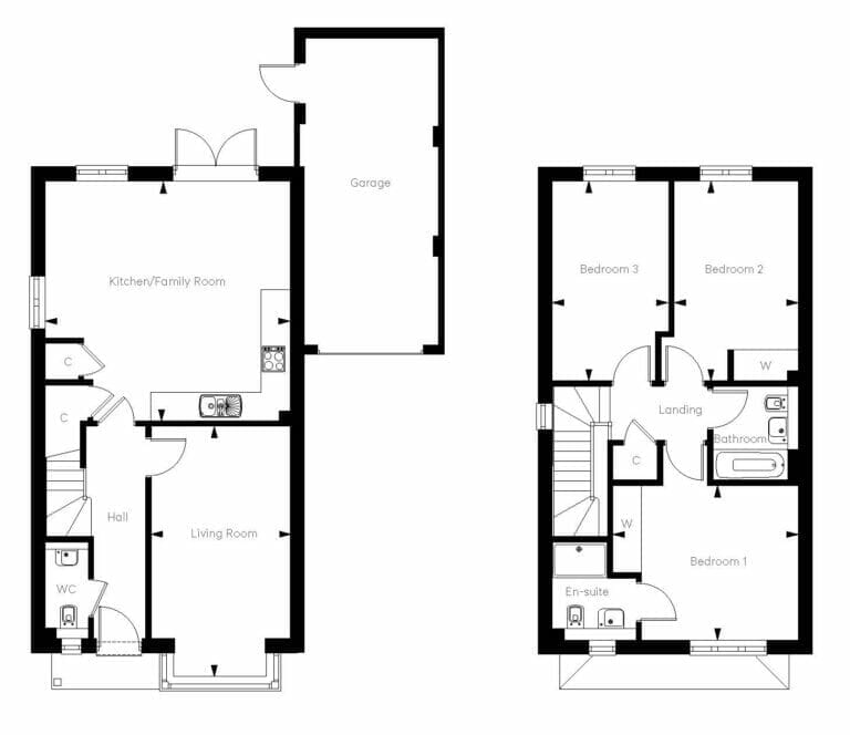 Oak Heath plot 3 The Maple Floorplan